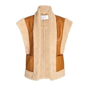 A.L.C. Sutton Faux Shearling Vest Sz M